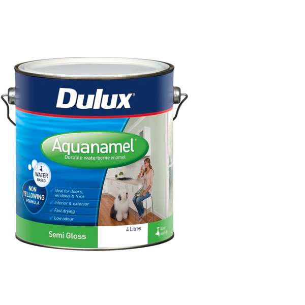 Dulux 4L Extra Bright Semi Gloss Aquanamel Enamel Paint