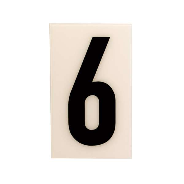 Sandleford 60mm White Self Adhesive House Number 6