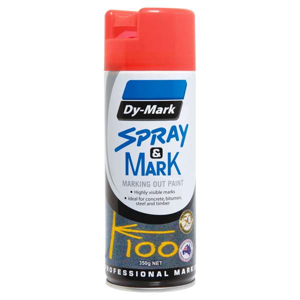 Dy-Mark 350g Fluoro Red Spray & Mark Paint