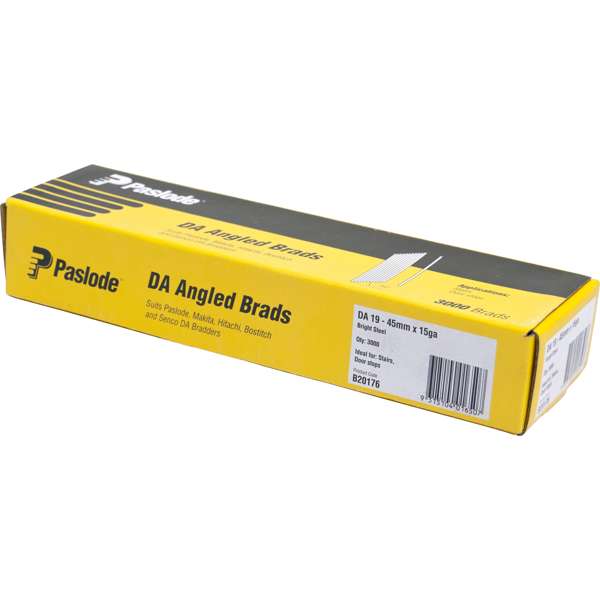 Paslode 45mm Bright DA Angle Brad Nails - 3000 Pack