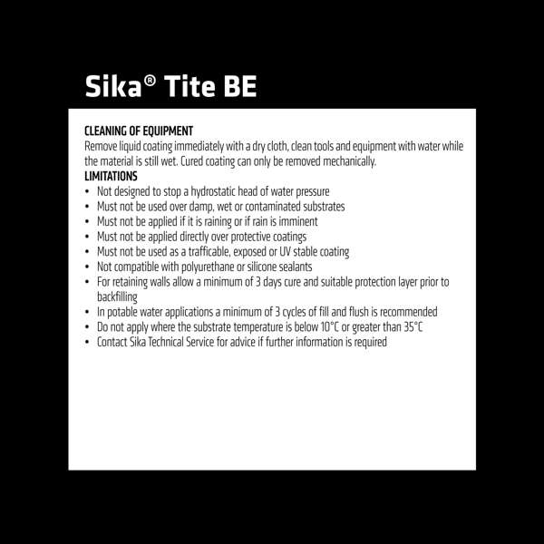 Sika SikaTite BE 15L Bitumen Waterproofer