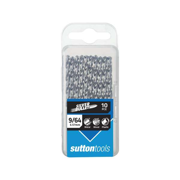 Sutton Tools 9/64" Silver Bullet Jobber Drill Bit - 10 Pack