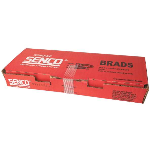 Senco 50mm x 1.75g Bright Collated DA Brad Nails - 3000 Pack