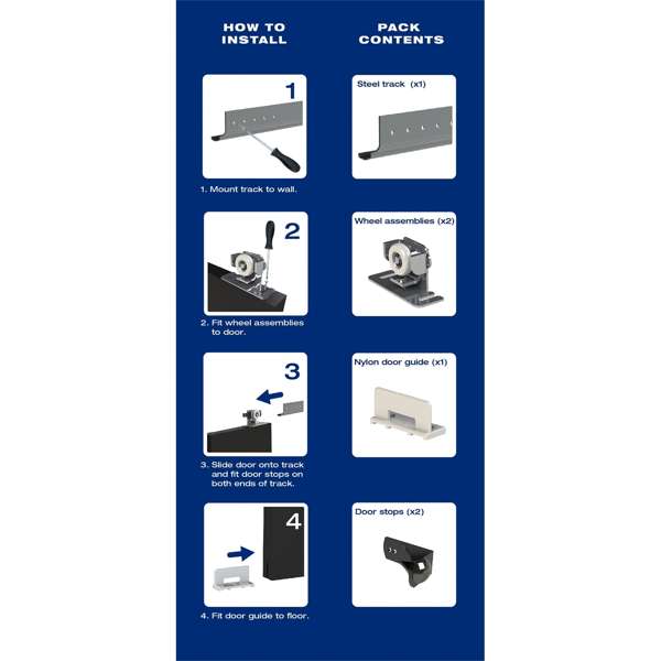 Cowdroy 1220mm Centurion Heavy-Duty Sliding Door Track