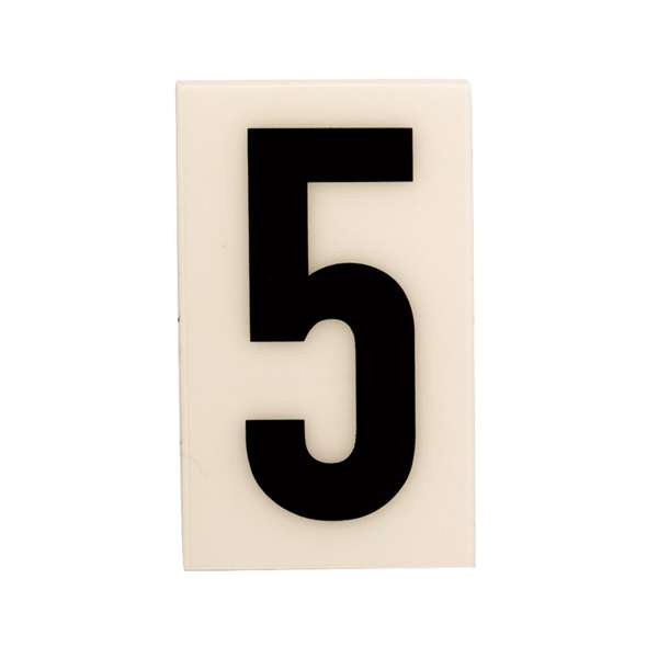 Sandleford 60mm White Self Adhesive House Number 5