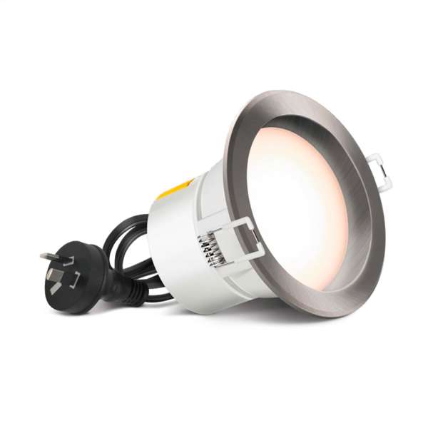 HPM DLI Tri-Colour 7W LED Dimmable Downlight Brushed Chrome 90mm