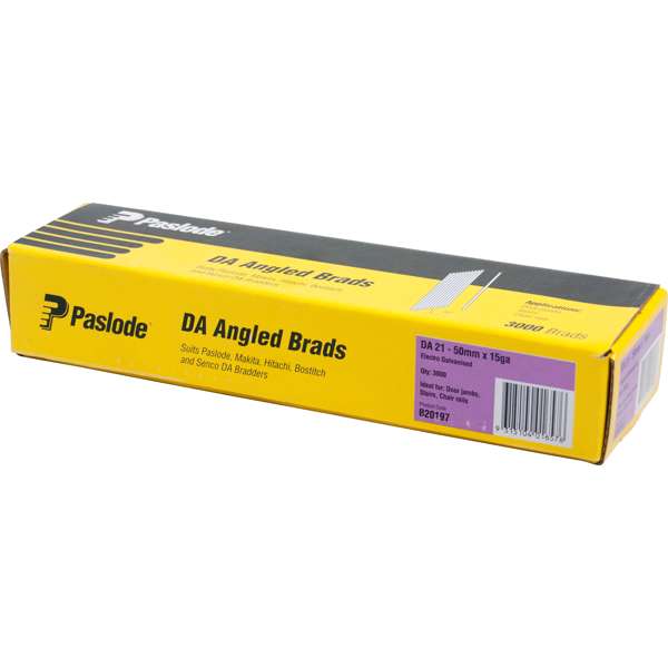 Paslode 50mm DA Angle Brad Nails - 3000 Pack