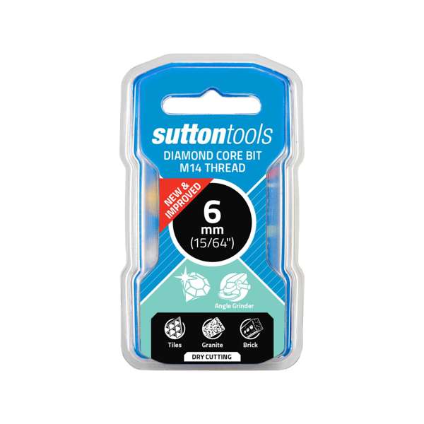 Sutton Tools Diamond Core Bit M14 Thread 6mm