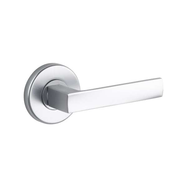 Lane 65mm Brushed Satin Chrome Oxford Round Passage Leverset