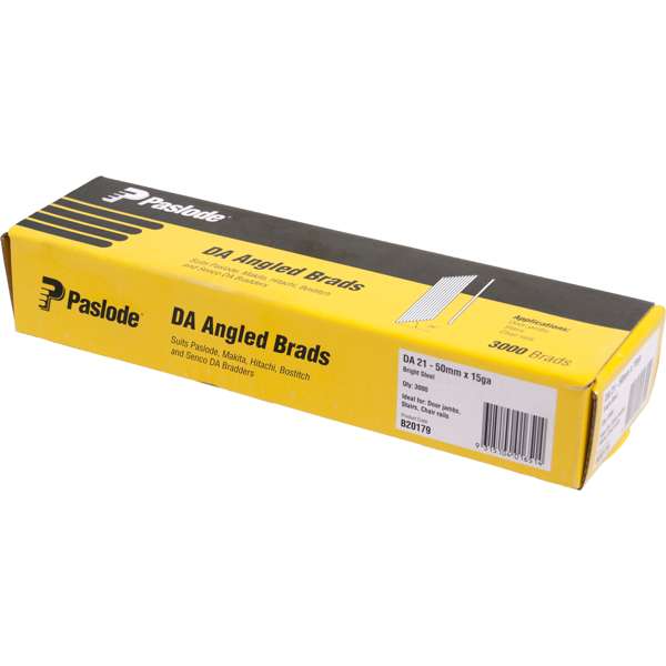 Paslode 50mm Bright DA Angle Brad Nails - 3000 Pack