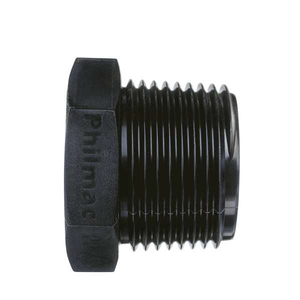 Philmac BSP Threaded Pipe Plug End Poly 3/4"