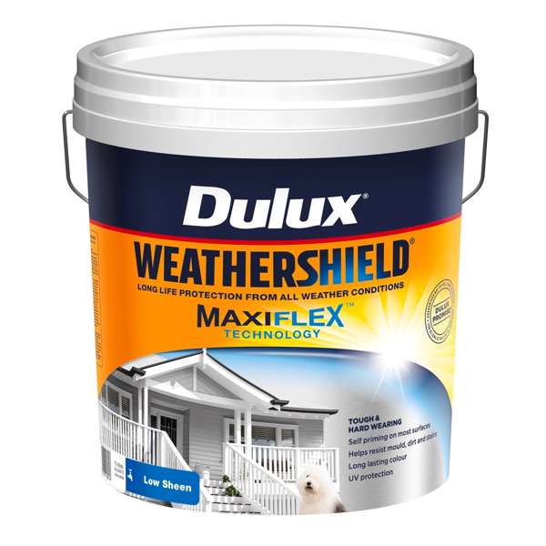 Dulux 15L Vivid White Low Sheen Weathershield Exterior Paint