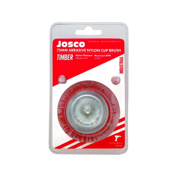 Josco Nylon Brush Wheel Red 75mm