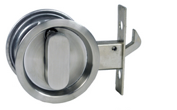 Lane Sliding Cavity Door Lock Satin Chrome