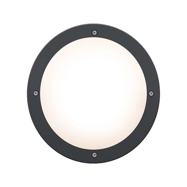 HPM Oroya 16W LED Cool White Bunker Light Black