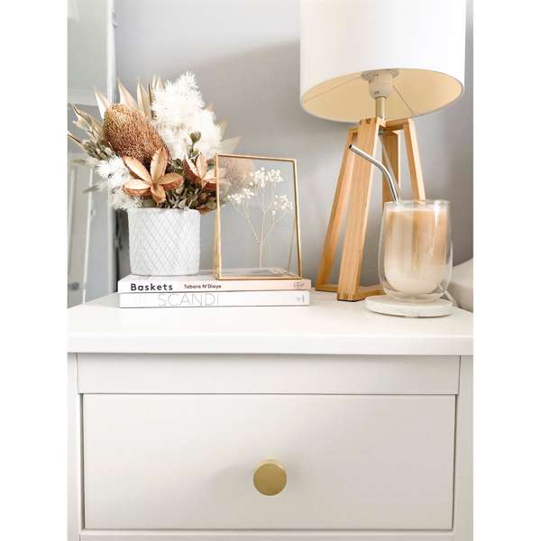 Lane Thick Round Knob Matte Brass 32mm