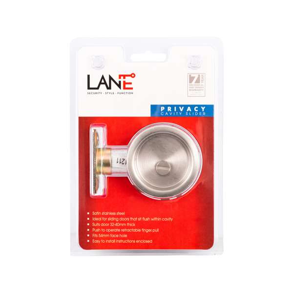 Lane Upgrade Cavity Slider Privacy Satin Stainless Steel