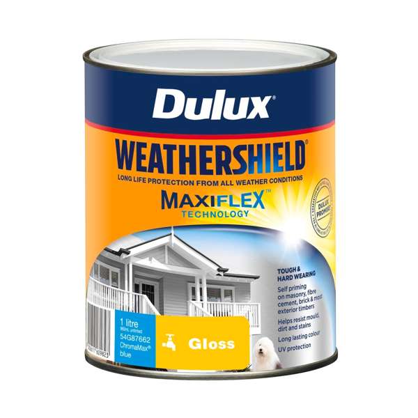 Dulux 1L Blue Gloss Weathershield Exterior Paint