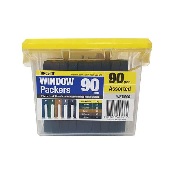 Macsim 90mm Assorted Window Packers - 90 Pack