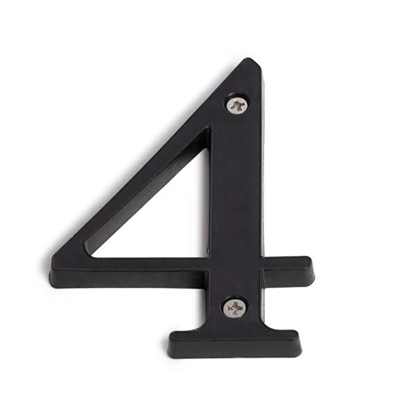 Sandleford 85mm Black Plastic House Number 4