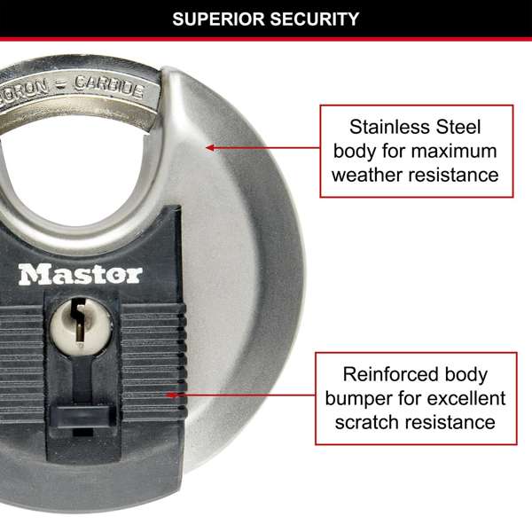 Master Lock Excell Steel Discus Padlock 70mm