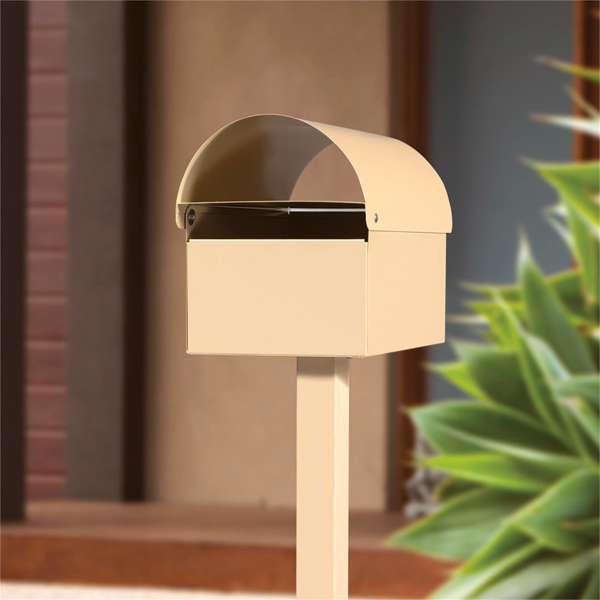 Sandleford Cream Dune Post Mounted Letterbox