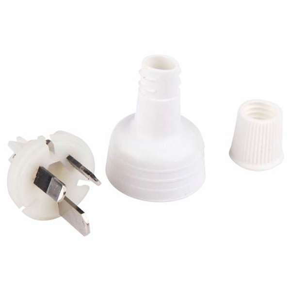 HPM PVC 15A 3 Pin Plug Top White