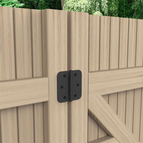 Zenith 100mm Matte Black Gate Radius Hinge - 2 Pack