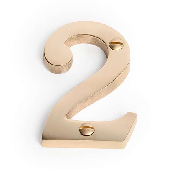 Sandleford 75mm Brass House Number 2