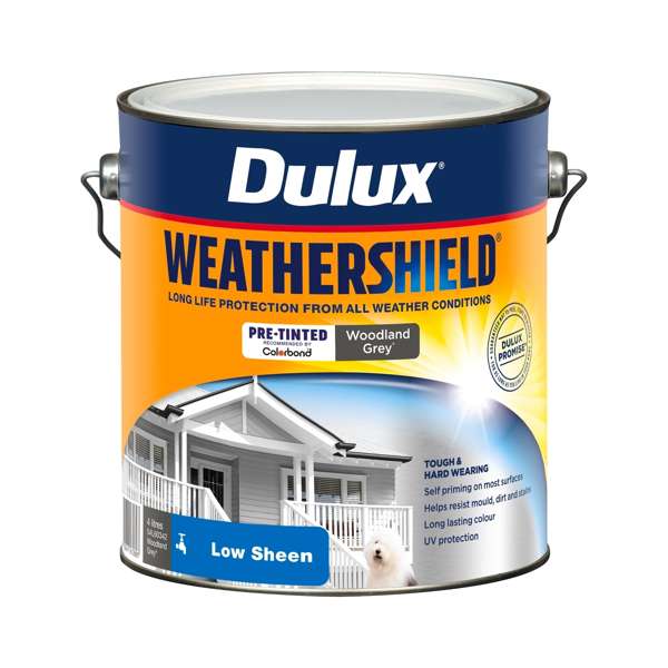 Dulux 4L Woodland Grey Low Sheen Weathershield Exterior Paint