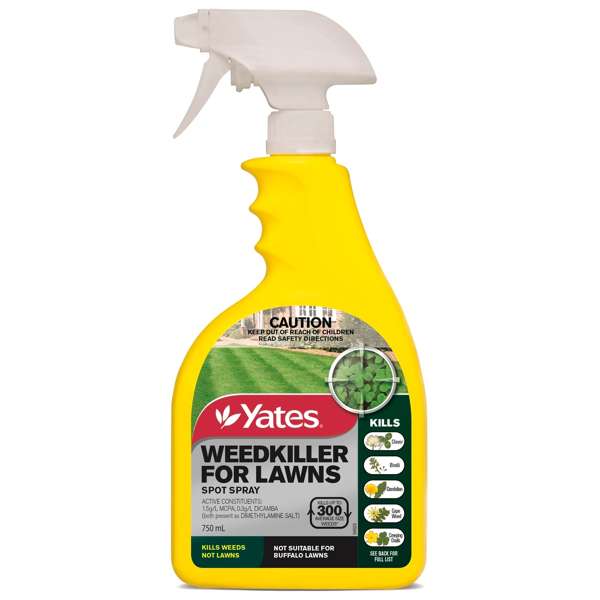 Yates 750ml Ready To Use Weedkiller For Lawns Spot Spray