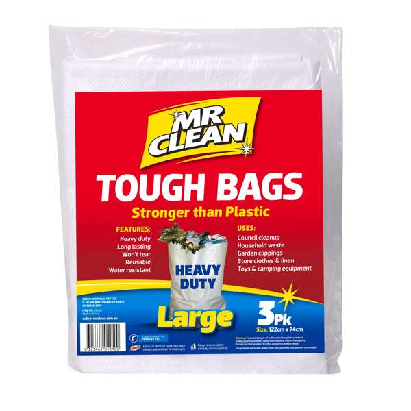 Mr Clean Tough Bin Bag Large - 3 Pack