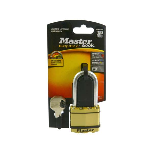 Master Lock Excell Padlock Long Shackle 50mm