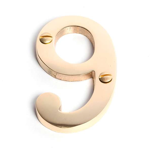 Sandleford 75mm Brass House Number 9