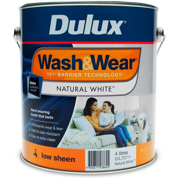 Dulux Wash & Wear Pre-Tinted Low Sheen Natural White