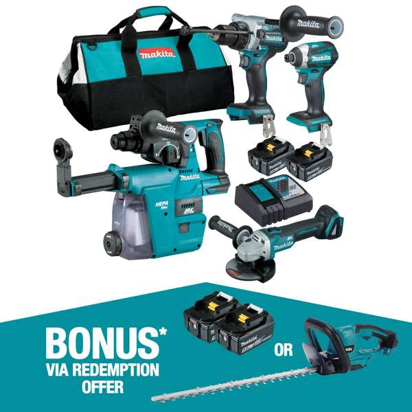 Makita Brushless 4 Piece Combo Kit DLX4148TX1