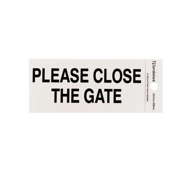 Sandleford Please Close The Gate Self Adhesive Sign