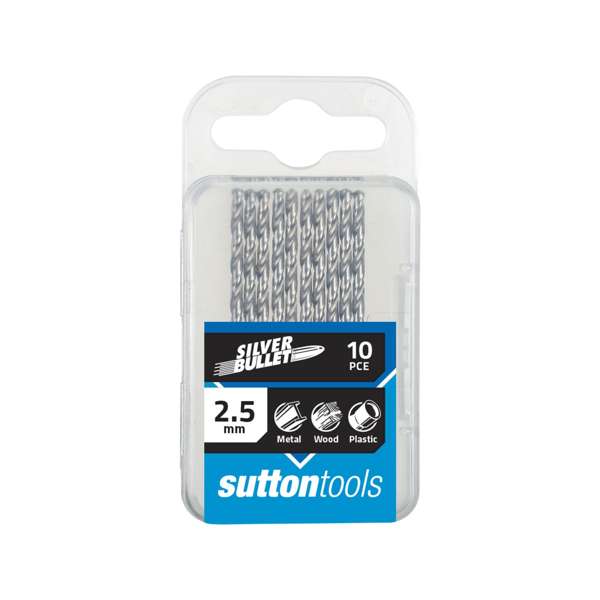 Sutton Tools 2.5mm Metric HSS Jobber Drill Bit - 10 Pack