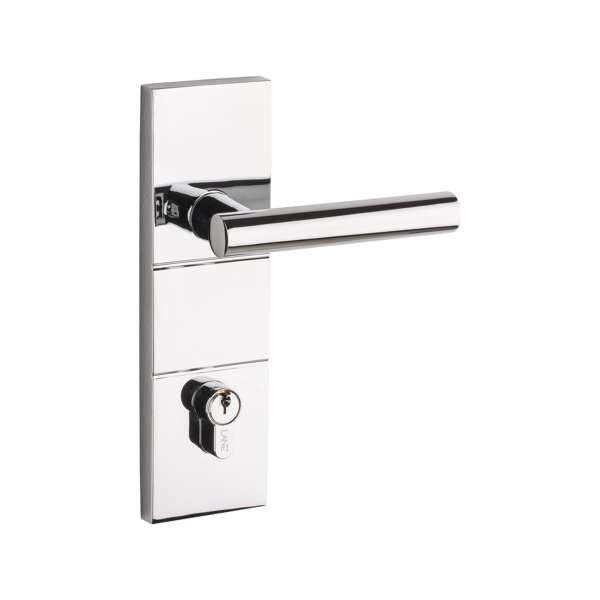 Lane Buckingham Corvan Lockset Double Cylinder Polished Chrome