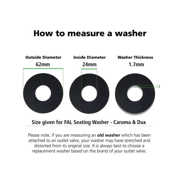 Fix-A-Loo Seating Washer Suits Caroma and Dux Cisterns