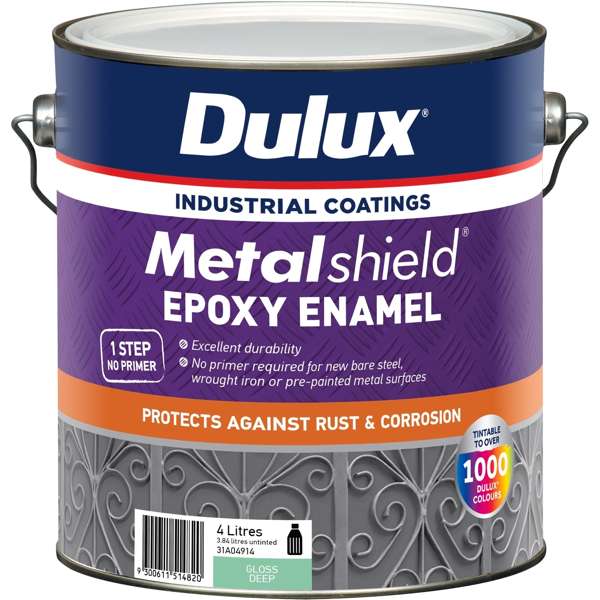 Dulux 4L Metalshield Epoxy Enamel Gloss Paint Deep