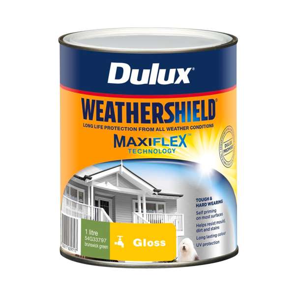 Dulux 1L Gloss Brunswick Green Weathershield Exterior Paint