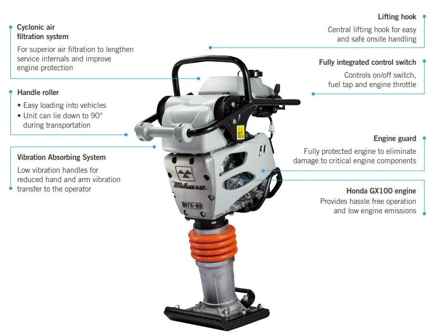 Flextool Mikasa Petrol 'Tamping Rammer' 65Kg : Mtx 60E