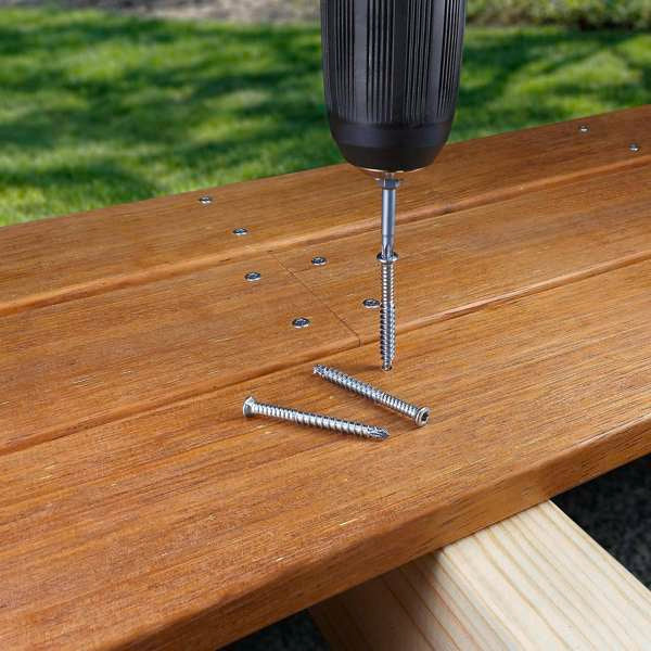 Simpson Strong-Tie 12G (5.5mm) x 50mm 316 Stainless Steel DHSD No-PreDrill Hardwood to Softwood Decking Screws - 250 Pack
