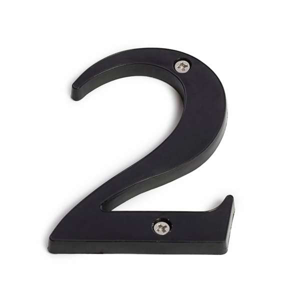 Sandleford 85mm Black Plastic House Number 2