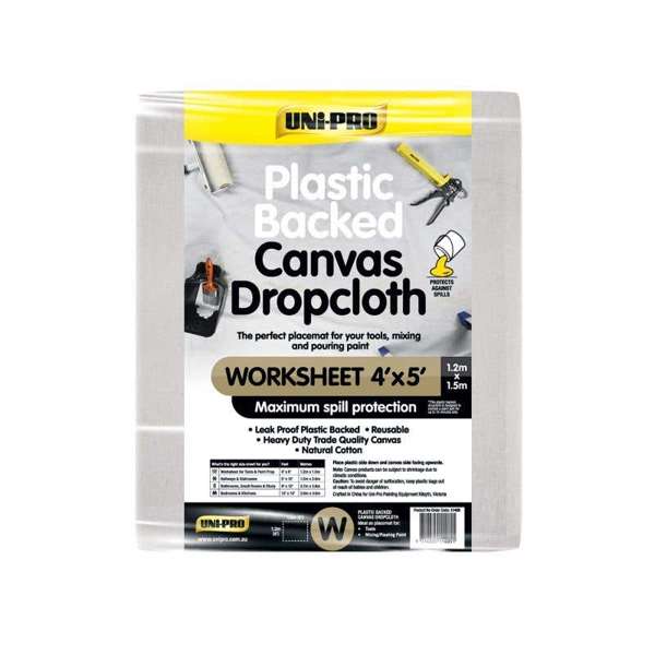 Uni-Pro Plastic Backed Canvas Dropcloth