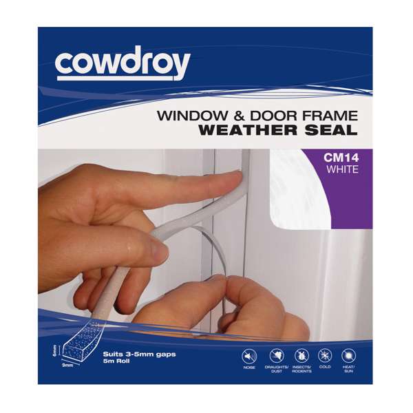 Cowdroy Foam Window & Door Weather Seal 6 x 9mm CM14