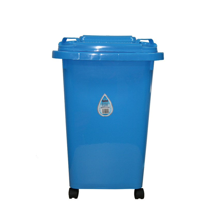 Wheelie Bin Plastic Blue 60 Litre