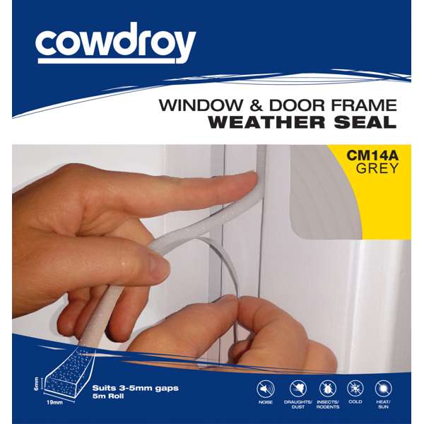 Cowdroy Foam Window & Door Weather Seal 6 x 19mm CM14A