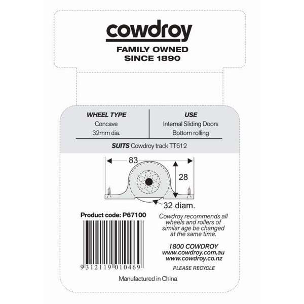 Cowdroy Horizon Sheaves with Screws Pack